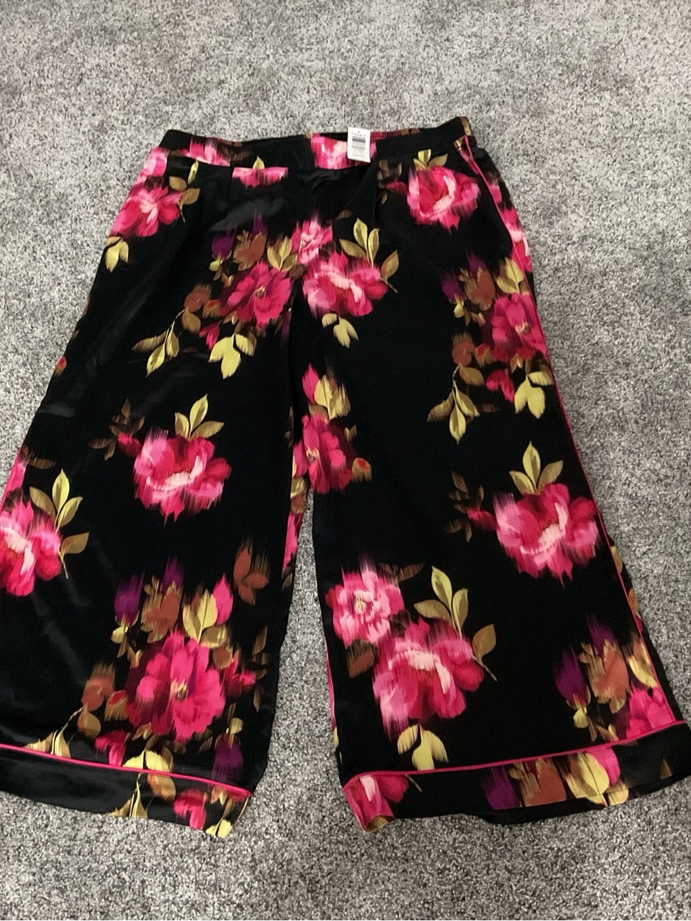 torrid Black Pajama Bottoms with Pink Floral Print